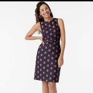 J.Crew Sheath dress in butterfly jacquard